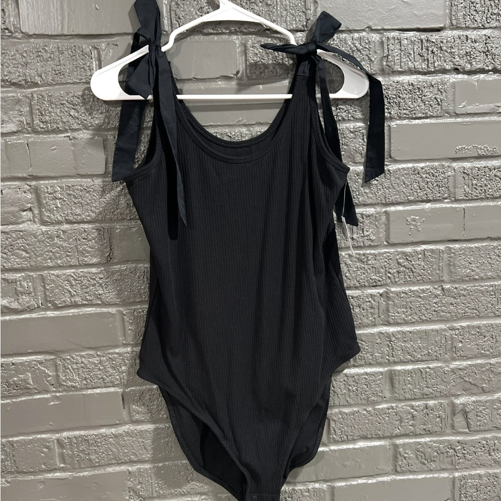 Old Navy Black Ribbed Bodysuit